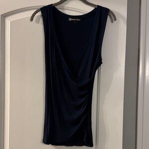 Anthropologie Navy Drape Tank Top